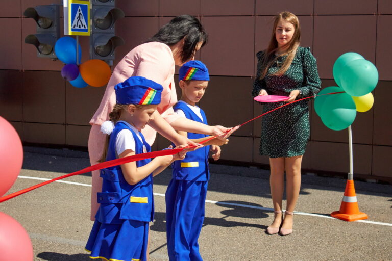 Открытие детского автогородока по безопасности дорожного движения